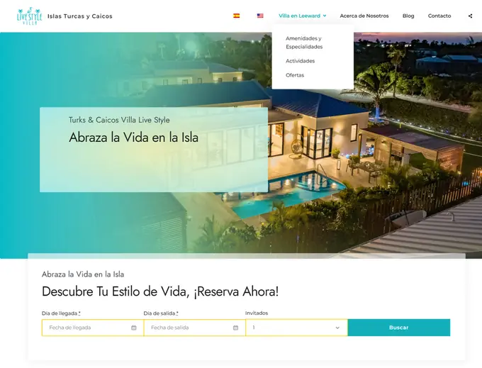 Sitio web de LiveStyle Villa